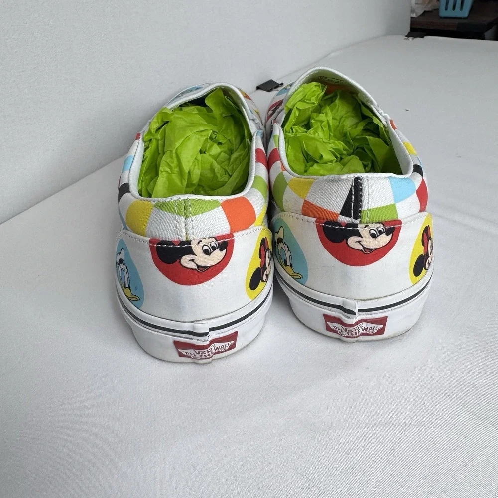 Disney Parks 50th Mickey &‎ Friends Vans Off The Wall Slip On Shoes Mens 12
